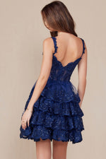 Tessa Mini Dress.. Navy Blue