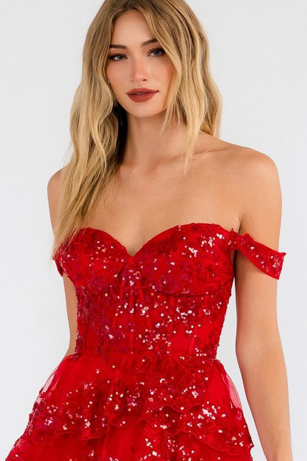 Allesia Mini Dress...Red