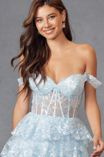 Allesia Mini Dress...Light Blue