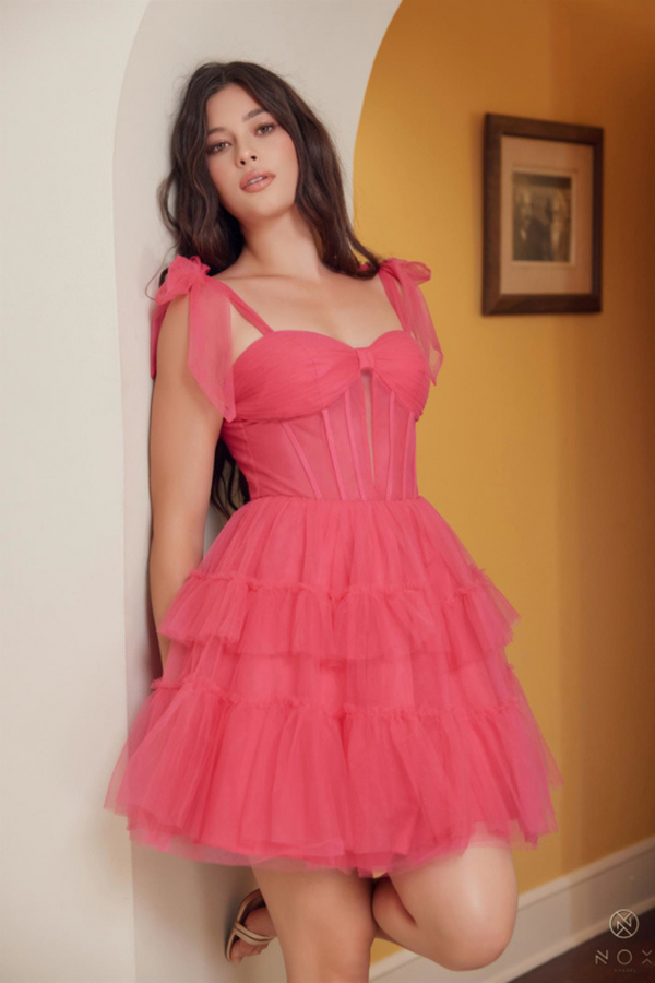 Carriana Mini Dress...Fuchsia