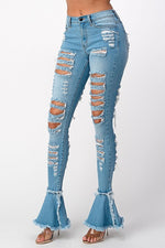 POW POW HIGH RISE  BELL BOTTOM JEANS