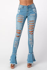 POW POW HIGH RISE  BELL BOTTOM JEANS