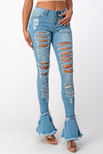 POW POW HIGH RISE  BELL BOTTOM JEANS