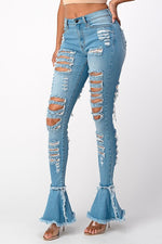 POW POW HIGH RISE  BELL BOTTOM JEANS