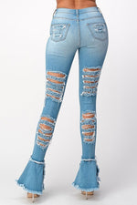 POW POW HIGH RISE  BELL BOTTOM JEANS