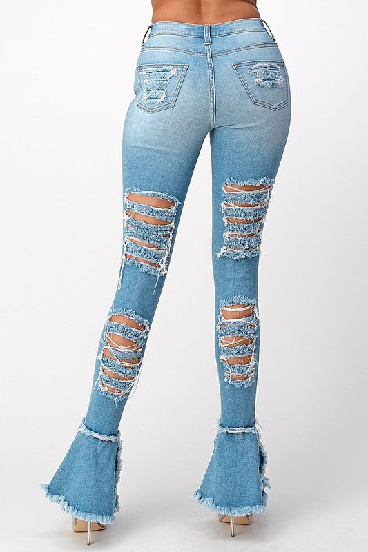 POW POW HIGH RISE  BELL BOTTOM JEANS