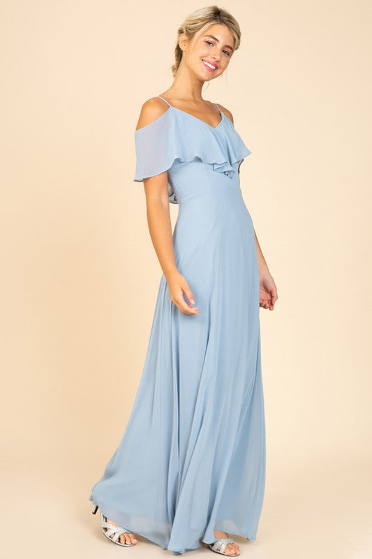 SUMMER  DREAMS OFF THE SHOULDER BRIDESMAID GOWN