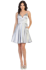 SEXY SATIN SHORT DRESS