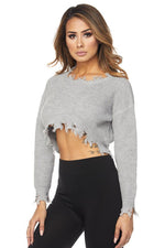 MY GO TO DISTRESSED CROP SWEATER