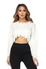MY GO TO DISTRESSED CROP SWEATER