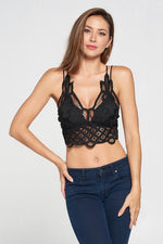DOUBLE STRAP LACE BRALETTE