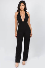 CITY VIBE V-NECK WIDE LEG JUMPSUIT