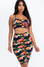 ISLAND LOVE FLORAL MINI DRESS