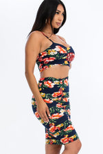 ISLAND LOVE FLORAL MINI DRESS
