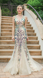 PICTURE PERFECT MULTICOLOR SEQUIN GOWN