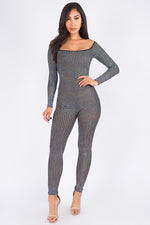 VEGAS BOUND OFF SHOULDER GLITZY JUMPSUIT