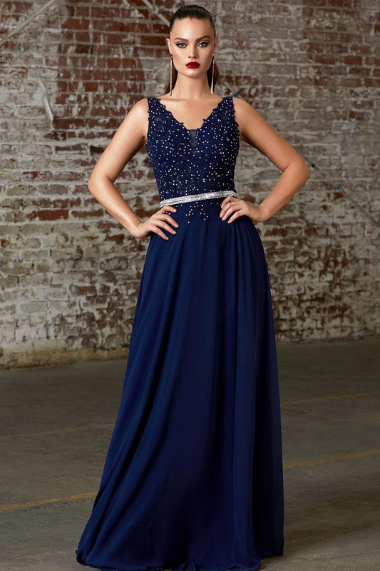 LETS MAKE A STATEMENT LACE AND CHIFFON BRIDESMAID GOWN