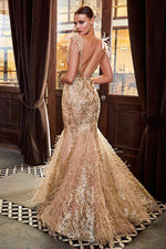 GOLDEN MERMAID MOMENT EVENING GOWN