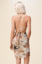 SEXY BACK TYE DYE CAMI DRESS
