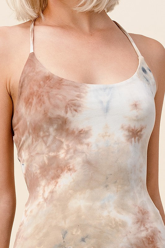 SEXY BACK TYE DYE CAMI DRESS
