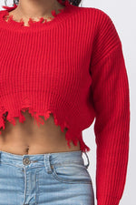 MY GO TO DISTRESSED CROP SWEATER
