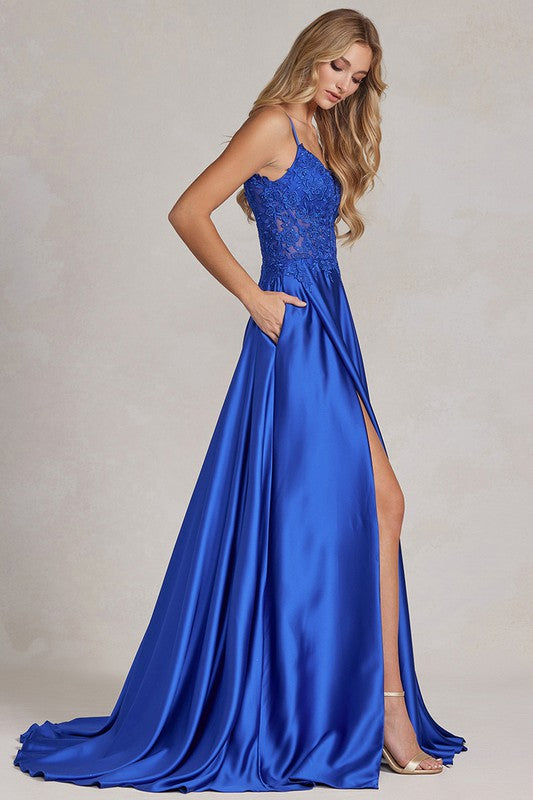 .Natalia Satin Flare..