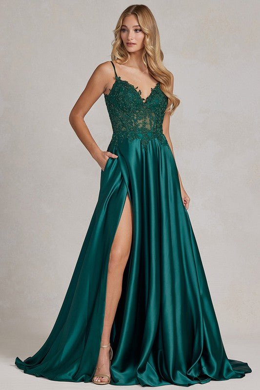 .Natalia Satin Flare..