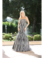 STUNNING STAR SILVER SILHOUETTE GOWN