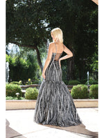 STUNNING STAR SILVER SILHOUETTE GOWN