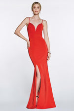 SEXY MAID OF HONOR HIGH SLIT GOWN