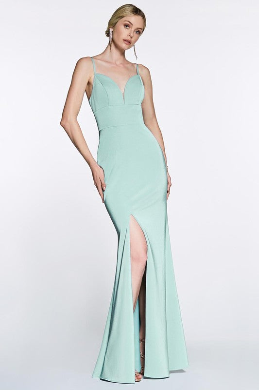 SEXY MAID OF HONOR HIGH SLIT GOWN