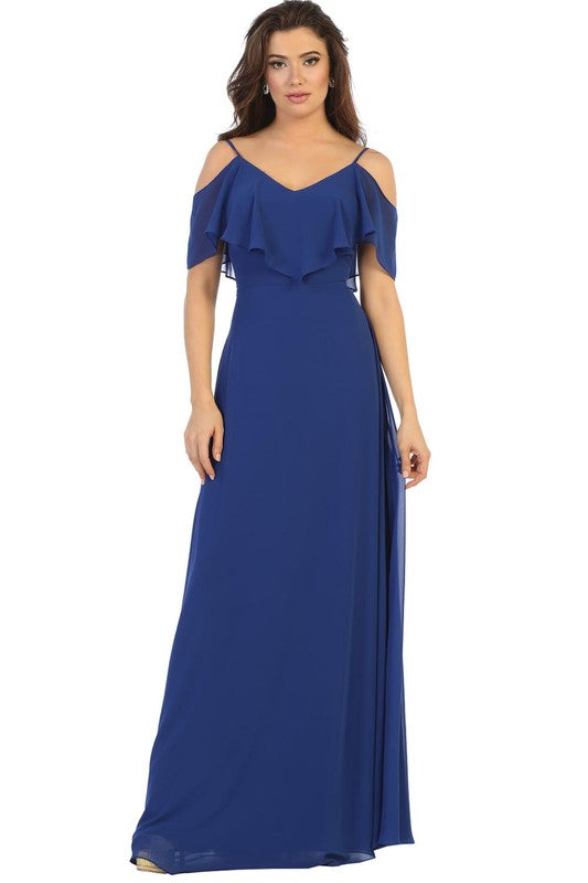 FALL DREAMS OFF THE SHOULDER BRIDESMAIDS DRESS