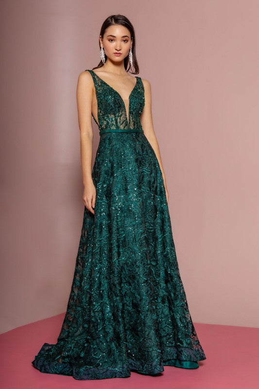FOREVER EMERALD LONG EVENING GOWN