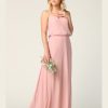 SIMPLE AND FLOWY BRIDESMAID CHIFFON GOWN