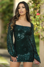 . My Juliet Mini Dress Hunter Green..